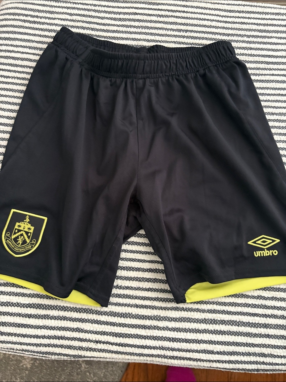 Burnley soccer shorts size YL. Bought at the Burnley stadium in England.